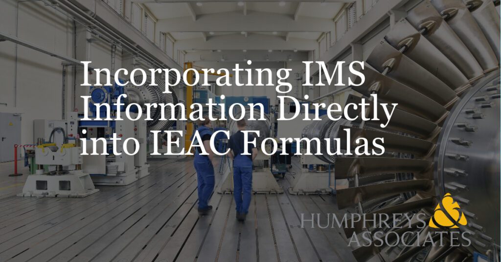 Incorporating IMS Information Directly into Independent Estimate at Completion (IEAC) Formulas 